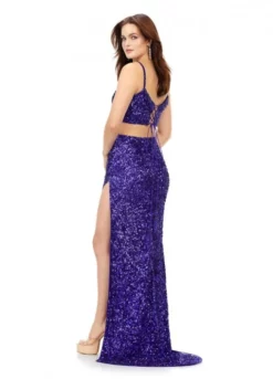 Ashley Lauren 11370 Sequin 2 Piece Prom Dress 8 Ashley Lauren 11370 Sequin 2 Piece Prom Dress -Outlet Prom Dresses Store S23 ASH 11370 02 508x705