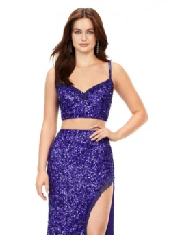 Ashley Lauren 11370 Sequin 2 Piece Prom Dress 9 Ashley Lauren 11370 Sequin 2 Piece Prom Dress -Outlet Prom Dresses Store S23 ASH 11370 03 508x705