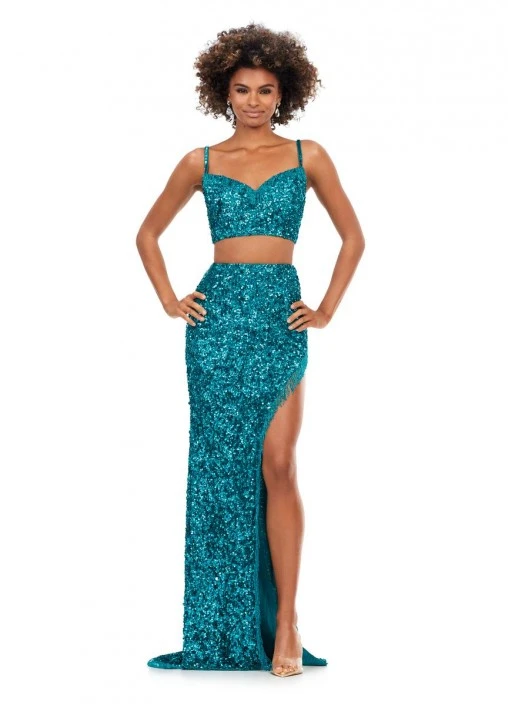 Ashley Lauren 11370 Sequin 2 Piece Prom Dress 6 Ashley Lauren 11370 Sequin 2 Piece Prom Dress - Image 4