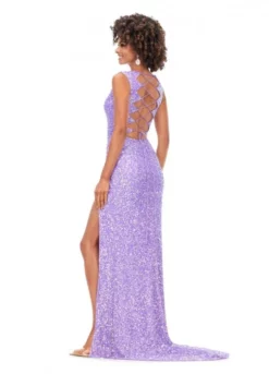 Ashley Lauren 11373 Stunning Strappy Back Sequin Gown 8 Ashley Lauren 11373 Stunning Strappy Back Sequin Gown -Outlet Prom Dresses Store S23 ASH 11373 02 508x705