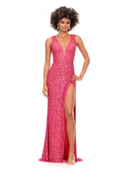 Ashley Lauren 11373 Stunning Strappy Back Sequin Gown 10 Ashley Lauren 11373 Stunning Strappy Back Sequin Gown -Outlet Prom Dresses Store S23 ASH 11373 04 508x705