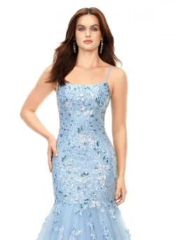 Ashley Lauren 11375 Floral Sequin Mermaid Dress 9 Ashley Lauren 11375 Floral Sequin Mermaid Dress -Outlet Prom Dresses Store S23 ASH 11375 03 508x705