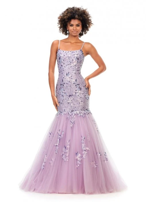 Ashley Lauren 11375 Floral Sequin Mermaid Dress 6 Ashley Lauren 11375 Floral Sequin Mermaid Dress - Image 4