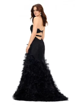 Ashley Lauren 11377 Luscious Lace Ruffle Gown -Outlet Prom Dresses Store S23 ASH 11377 02 508x705