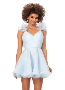 Ashley Lauren 4540 Ruffle Organza Short Party Dress -Outlet Prom Dresses Store S23 ASH 4540 05 508x705