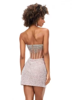 Ashley Lauren 4564 Sequin Corset Cocktail Dress -Outlet Prom Dresses Store S23 ASH 4564 04 508x705