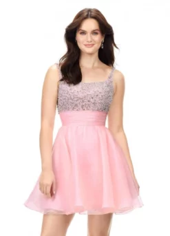 Ashley Lauren 4570 Beaded Short Party Dress 9 Ashley Lauren 4570 Beaded Short Party Dress -Outlet Prom Dresses Store S23 ASH 4570 03 508x705