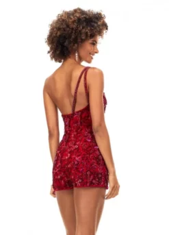 Ashley Lauren 4573 Fringe Tassel Short Beaded Dress 10 Ashley Lauren 4573 Fringe Tassel Short Beaded Dress -Outlet Prom Dresses Store S23 ASH 4573 04 508x705