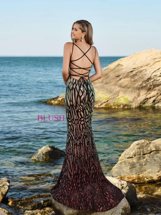 Blush By Alexia Blush 20521 Sequin Laceup Back Prom Dress 4 Blush By Alexia Blush 20521 Sequin Laceup Back Prom Dress - Image 2