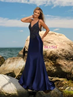 Blush By Alexia Blush 20535 Beaded Lace Top Prom Dress -Outlet Prom Dresses Store S23 BL 20535 05 529x705