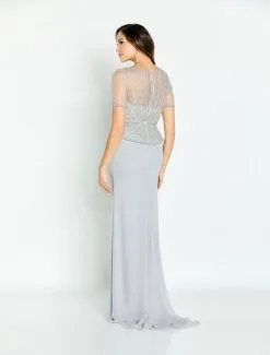 Cameron Blake By Mon Cheri Cameron Blake CB130 Sheer Short Sleeve Mothers Gown -Outlet Prom Dresses Store S23 CB CB130 02 535x705