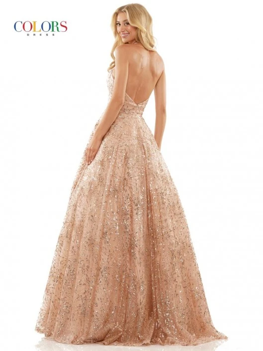 Colors Dress 2788 Sequin Halter Prom Gown With Pockets 4 Colors Dress 2788 Sequin Halter Prom Gown With Pockets - Image 2