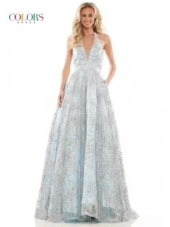 Colors Dress 2788 Sequin Halter Prom Gown With Pockets 10 Colors Dress 2788 Sequin Halter Prom Gown With Pockets -Outlet Prom Dresses Store S23 CD 2788 04 529x705