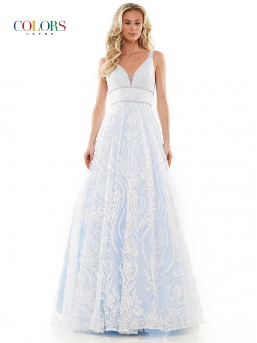 Colors Dress 2834 Glitter A-Line Prom Gown 5 Colors Dress 2834 Glitter A-Line Prom Gown - Image 3