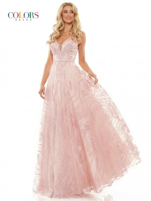 Colors Dress 2834 Glitter A-Line Prom Gown 6 Colors Dress 2834 Glitter A-Line Prom Gown - Image 4