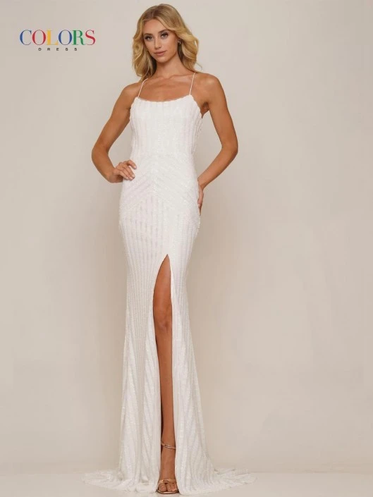 Colors Dress 2846 Strappy Back Sequin Prom Gown 7 Colors Dress 2846 Strappy Back Sequin Prom Gown - Image 5