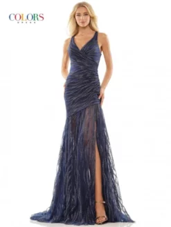 Colors Dress 2856 Glitter Asymmetric Mermaid Gown 8 Colors Dress 2856 Glitter Asymmetric Mermaid Gown -Outlet Prom Dresses Store S23 CD 2856 03 529x705