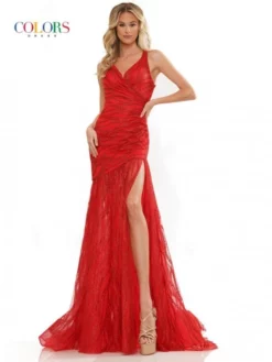 Colors Dress 2856 Glitter Asymmetric Mermaid Gown 9 Colors Dress 2856 Glitter Asymmetric Mermaid Gown -Outlet Prom Dresses Store S23 CD 2856 04 529x705