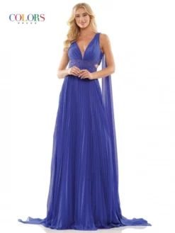 Colors Dress 2895 Pleated Chiffon Cut Out Prom Gown 9 Colors Dress 2895 Pleated Chiffon Cut Out Prom Gown -Outlet Prom Dresses Store S23 CD 2895 04 529x705