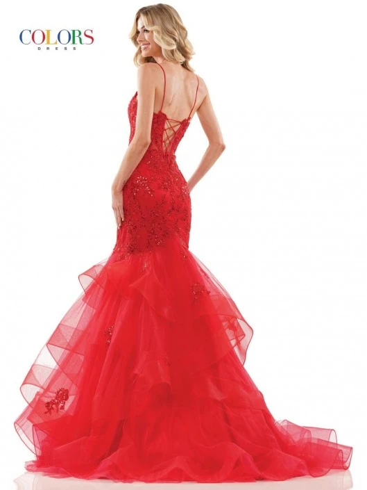 Colors Dress 2899 Sheer Corset Mermaid Prom Gown 4 Colors Dress 2899 Sheer Corset Mermaid Prom Gown - Image 2