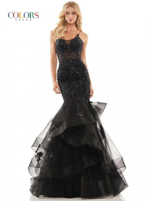 Colors Dress 2899 Sheer Corset Mermaid Prom Gown 7 Colors Dress 2899 Sheer Corset Mermaid Prom Gown - Image 5