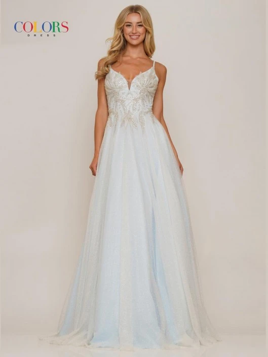 Colors Dress 2913 Glitter A-Line Prom Gown 6 Colors Dress 2913 Glitter A-Line Prom Gown - Image 4