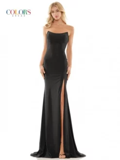 Colors Dress 2922 Strappy Back Satin Lycra Gown -Outlet Prom Dresses Store S23 CD 2922 05 529x705
