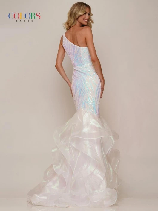Colors Dress 2925 One Shoulder Fitted Mermaid Gown 4 Colors Dress 2925 One Shoulder Fitted Mermaid Gown - Image 2