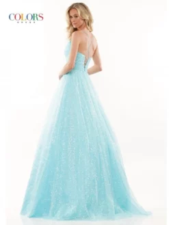 Colors Dress 2929 Sequin A-Line Prom Gown 7 Colors Dress 2929 Sequin A-Line Prom Gown -Outlet Prom Dresses Store S23 CD 2929 02 529x705