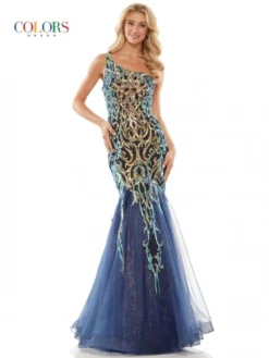 Colors Dress 2940 One Shoulder Sequin Mermaid Gown -Outlet Prom Dresses Store S23 CD 2940 03 529x705