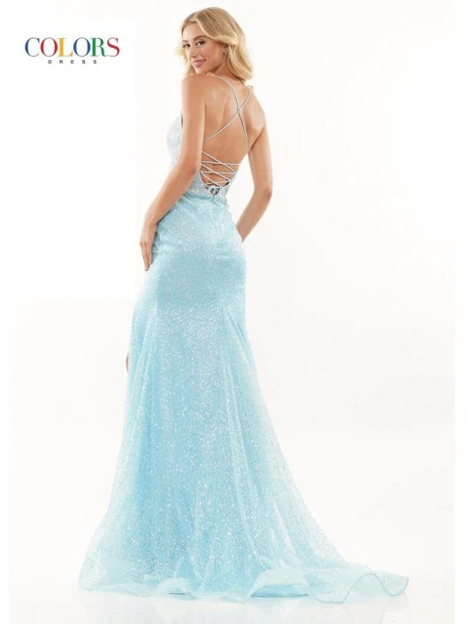 Colors Dress 2951 Sequin Laceup Back Prom Gown 4 Colors Dress 2951 Sequin Laceup Back Prom Gown - Image 2