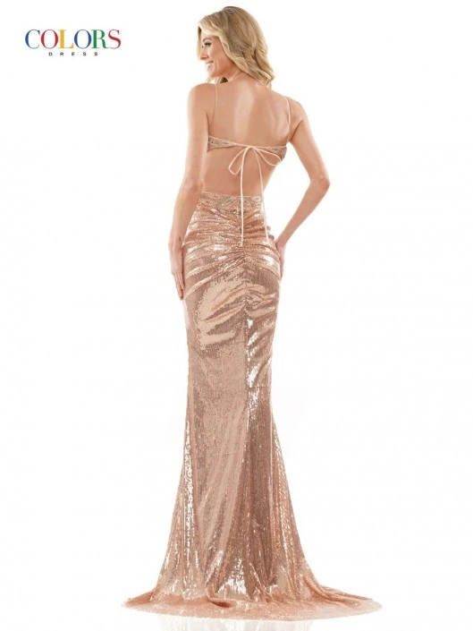 Colors Dress 2963 Sequin Butterfly Prom Gown 4 Colors Dress 2963 Sequin Butterfly Prom Gown - Image 2