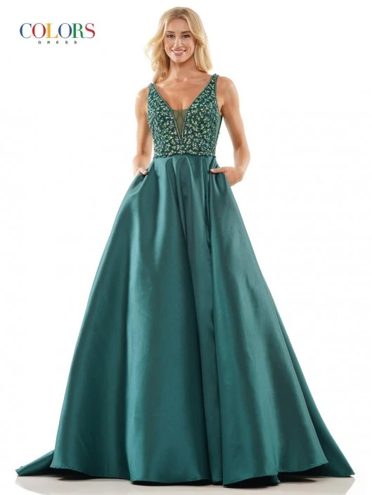 Colors Dress 2966 A-Line Prom Gown With Pockets 7 Colors Dress 2966 A-Line Prom Gown With Pockets - Image 5