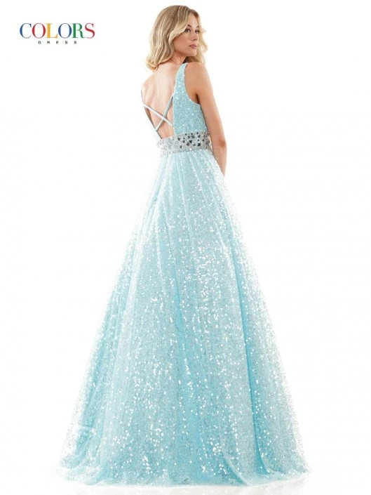 Colors Dress 2967 Sequin A-Line Prom Gown 4 Colors Dress 2967 Sequin A-Line Prom Gown - Image 2
