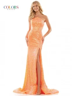 Colors Dress 2977 Sequin Inverted V Neck Gown 9 Colors Dress 2977 Sequin Inverted V Neck Gown -Outlet Prom Dresses Store S23 CD 2977 03 529x705