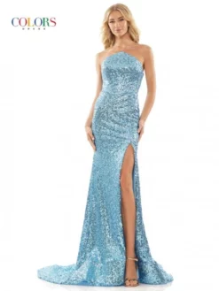 Colors Dress 2977 Sequin Inverted V Neck Gown 11 Colors Dress 2977 Sequin Inverted V Neck Gown -Outlet Prom Dresses Store S23 CD 2977 05 529x705