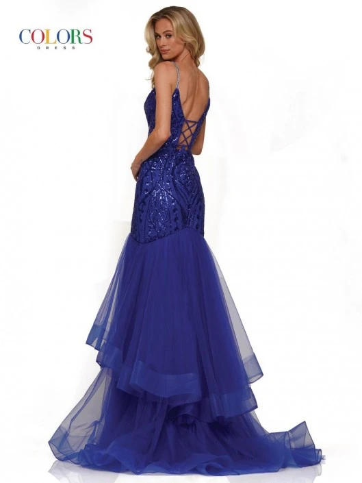 Colors Dress 2978 Sequin Mermaid Prom Gown 4 Colors Dress 2978 Sequin Mermaid Prom Gown - Image 2