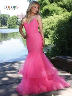 Colors Dress 2978 Sequin Mermaid Prom Gown 10 Colors Dress 2978 Sequin Mermaid Prom Gown -Outlet Prom Dresses Store S23 CD 2978 04 529x705