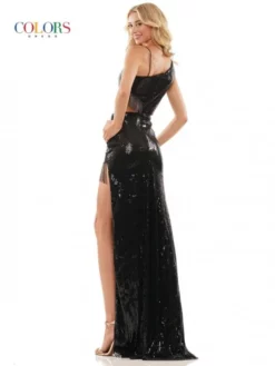 Colors Dress 2995 Sequin Cutout Gown With Fringe 10 Colors Dress 2995 Sequin Cutout Gown With Fringe -Outlet Prom Dresses Store S23 CD 2995 04 529x705