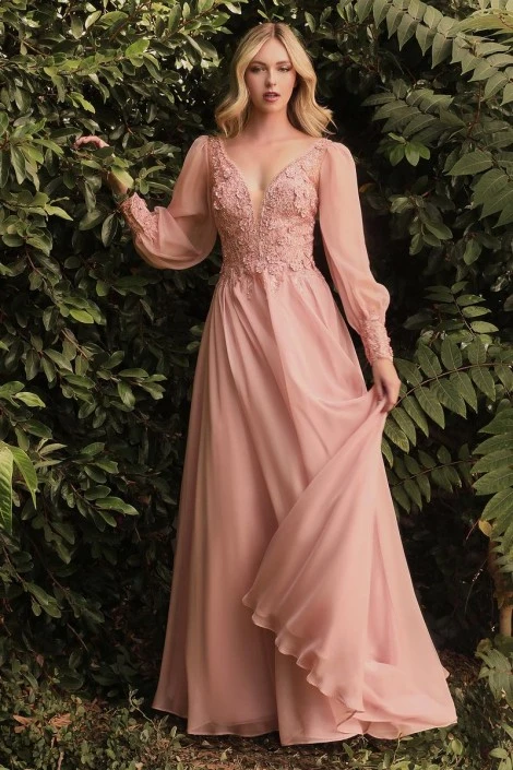 Ladivine Prom Ladivine CD0183 Long Sleeve Formal Gown 5 Ladivine Prom Ladivine CD0183 Long Sleeve Formal Gown - Image 3