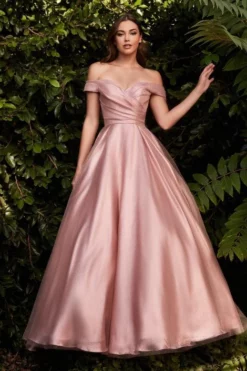 Ladivine Prom Ladivine J823 Off Shoulder Sweetheart A-Line Gown -Outlet Prom Dresses Store S23 CD J823 04 470x705