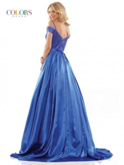 Glow By Colors Dress Glow By Colors G1096 Off Shoulder A-Line Prom Dress -Outlet Prom Dresses Store S23 CG G1096 02 529x705
