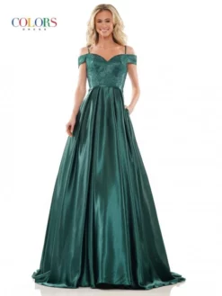 Glow By Colors Dress Glow By Colors G1096 Off Shoulder A-Line Prom Dress -Outlet Prom Dresses Store S23 CG G1096 03 529x705