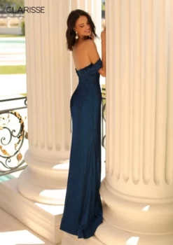 Clarisse 810551 Shimmer Stretch Off Shoulder Gown 5 Clarisse 810551 Shimmer Stretch Off Shoulder Gown -Outlet Prom Dresses Store S23 CL 810551 02 498x705