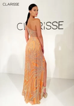 Clarisse 810625 Sparkling Sequin One Shoulder Gown -Outlet Prom Dresses Store S23 CL 810625 02 498x705