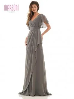Marsoni By Colors M320 Draped Chiffon Mothers Gown -Outlet Prom Dresses Store S23 CM M320 03 529x705