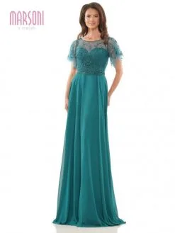 Marsoni By Colors M323 Beaded Illusion Mothers Gown 10 Marsoni By Colors M323 Beaded Illusion Mothers Gown -Outlet Prom Dresses Store S23 CM M323 04 529x705