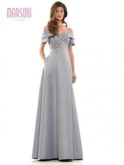 Marsoni By Colors MV1176 Satin Off Shoulder Pocket Gown -Outlet Prom Dresses Store S23 CM MV1176 03 529x705