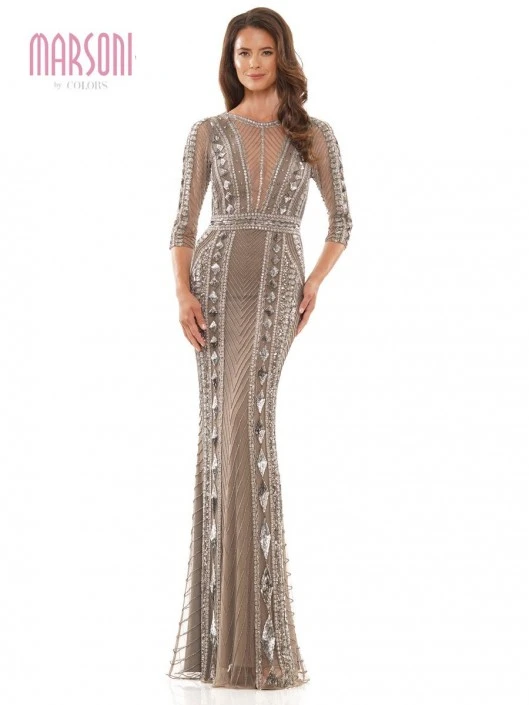 Marsoni By Colors MV1204 Sophisticated Beaded Gown 7 Marsoni By Colors MV1204 Sophisticated Beaded Gown - Image 5