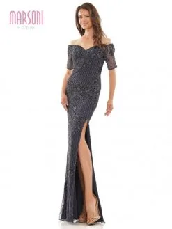 Marsoni By Colors MV1205 Off Shoulder Beaded MOB Gown -Outlet Prom Dresses Store S23 CM MV1205 03 529x705